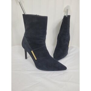 Calvin Klein Black Suede Ankle Boots, Women's Size 7